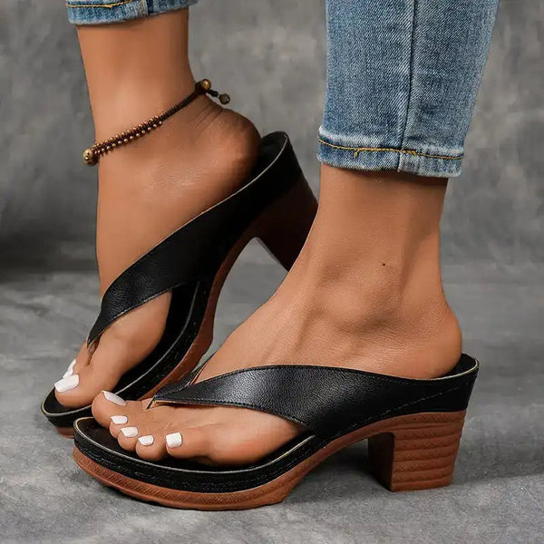 ⏳ Limited time 50% off💥Women’s Summer Chunky Heel Flip Flops