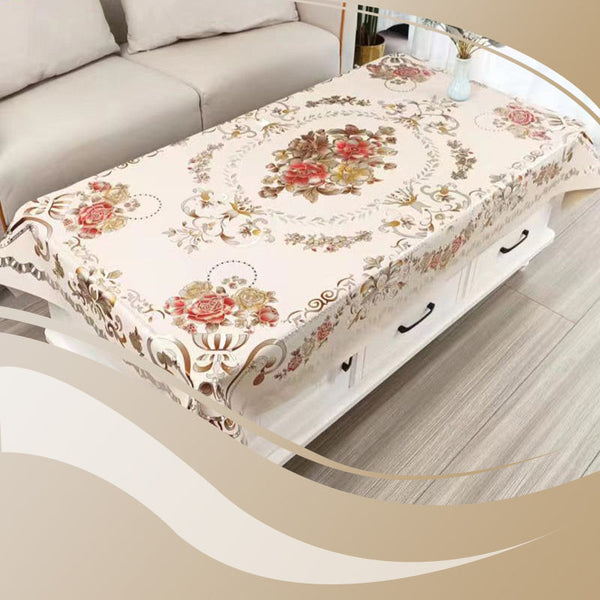 Multifuntional Waterproof Oilproof Floral Tablecloth